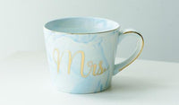 Thumbnail for Marble Porcelain Mr & Mrs Coffee Mugs