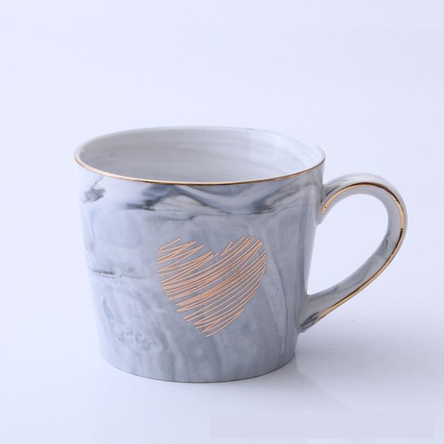 Marble Porcelain Mr & Mrs Coffee Mugs