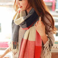 Thumbnail for Oversized Plaid Scarf PeekWise