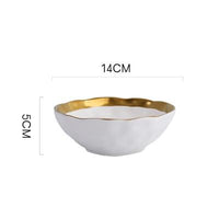 Thumbnail for Ceramic Salad Bowl Gold PeekWise