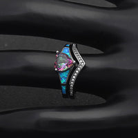 Thumbnail for Two Piece Fire Opal Ring Stack