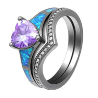 Thumbnail for Two Piece Fire Opal Ring Stack