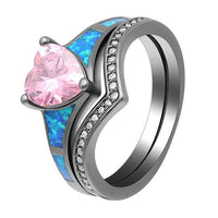 Thumbnail for Two Piece Fire Opal Ring Stack