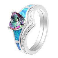 Thumbnail for Two Piece Fire Opal Ring Stack