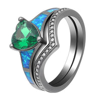 Thumbnail for Two Piece Fire Opal Ring Stack