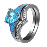 Thumbnail for Two Piece Fire Opal Ring Stack