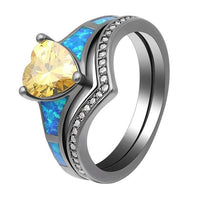 Thumbnail for Two Piece Fire Opal Ring Stack