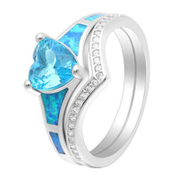 Thumbnail for Two Piece Fire Opal Ring Stack