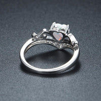 Thumbnail for Oval Cut Heart Fire Opal Ring