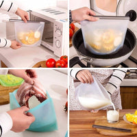 Thumbnail for Reusable Silicone Food Storage Bags