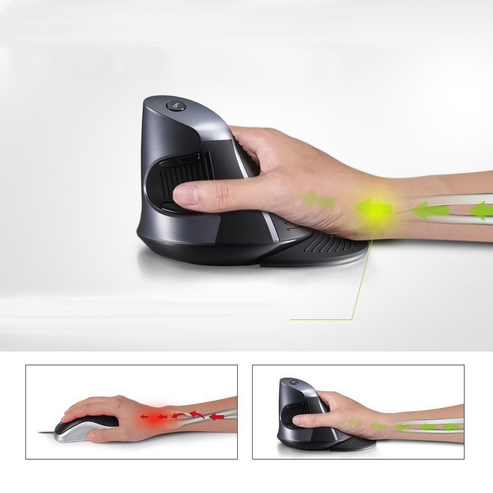 Ergonomic Vertical Wireless 6 Button Mouse