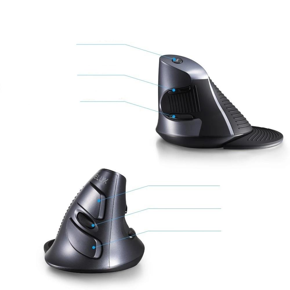 Ergonomic Vertical Wireless 6 Button Mouse
