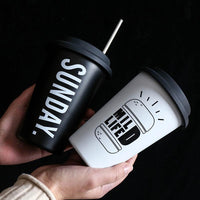 Thumbnail for Travel Mug with Lid & Reusable Straw