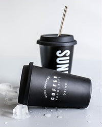 Thumbnail for Travel Mug with Lid & Reusable Straw