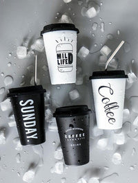 Thumbnail for Travel Mug with Lid & Reusable Straw