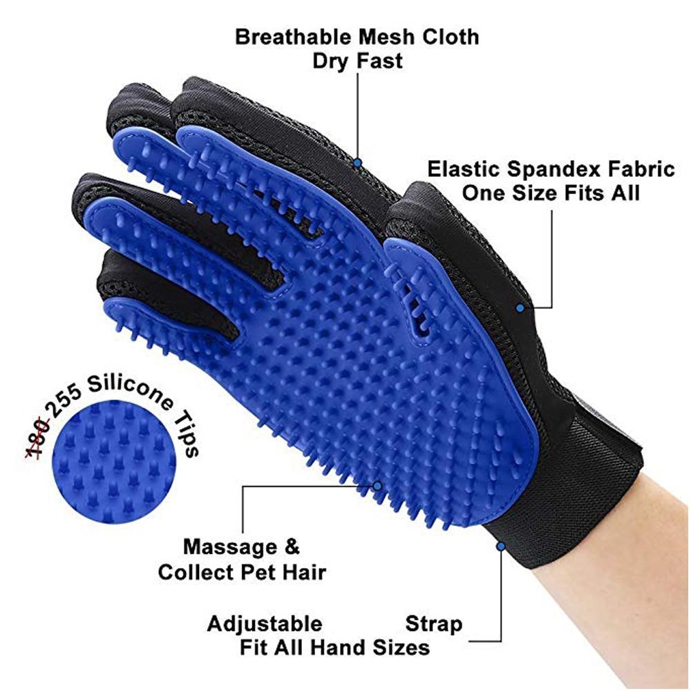 Pet Grooming Glove for Cats, Dogs & Horses