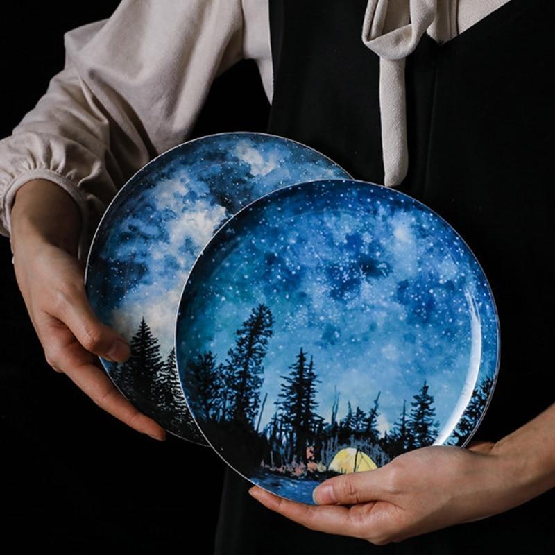 Nighttime Ceramic Plate PeekWise