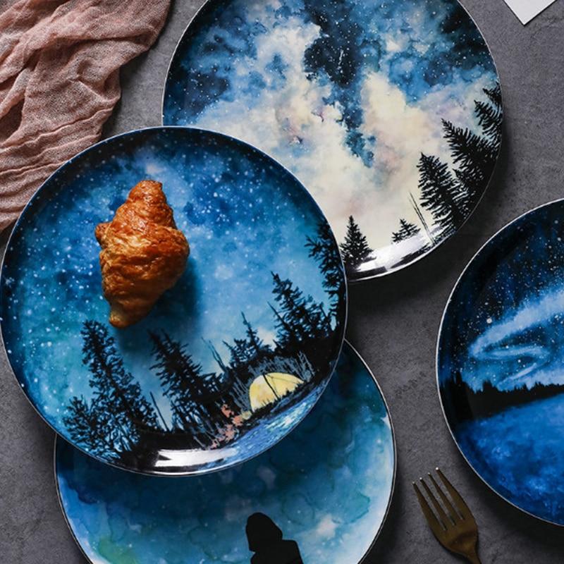 Nighttime Ceramic Plate PeekWise