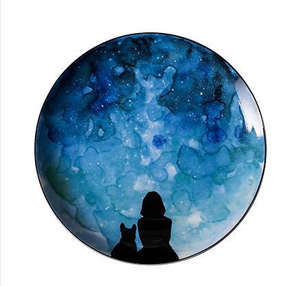 Nighttime Ceramic Plate PeekWise