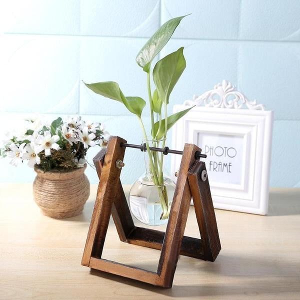 Wooden Terrarium Desk Planter - PeekWise