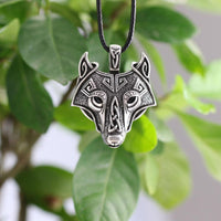 Thumbnail for Norse Wolf Head Necklace - Free Shipping!