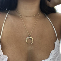 Thumbnail for Multi Layered Crescent Moon Necklace