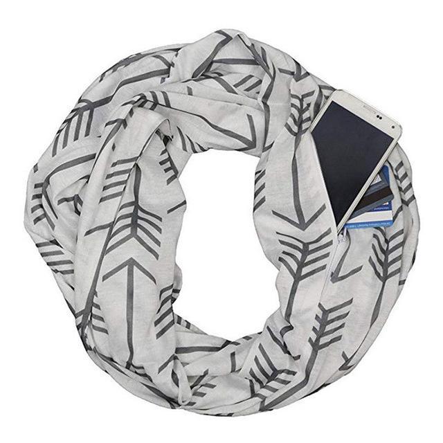 Fashion Infinity Scarf with Pocket