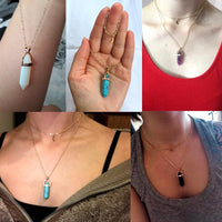 Thumbnail for Multi Layered Moon & Crystal Drop Pendant Necklace