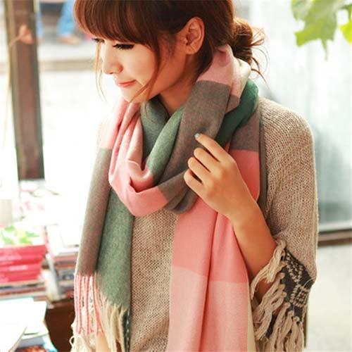 Oversized Plaid Scarf PeekWise