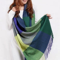 Thumbnail for Oversized Plaid Scarf PeekWise