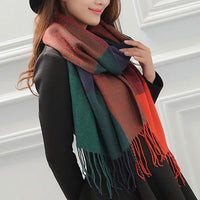 Thumbnail for Oversized Plaid Scarf PeekWise