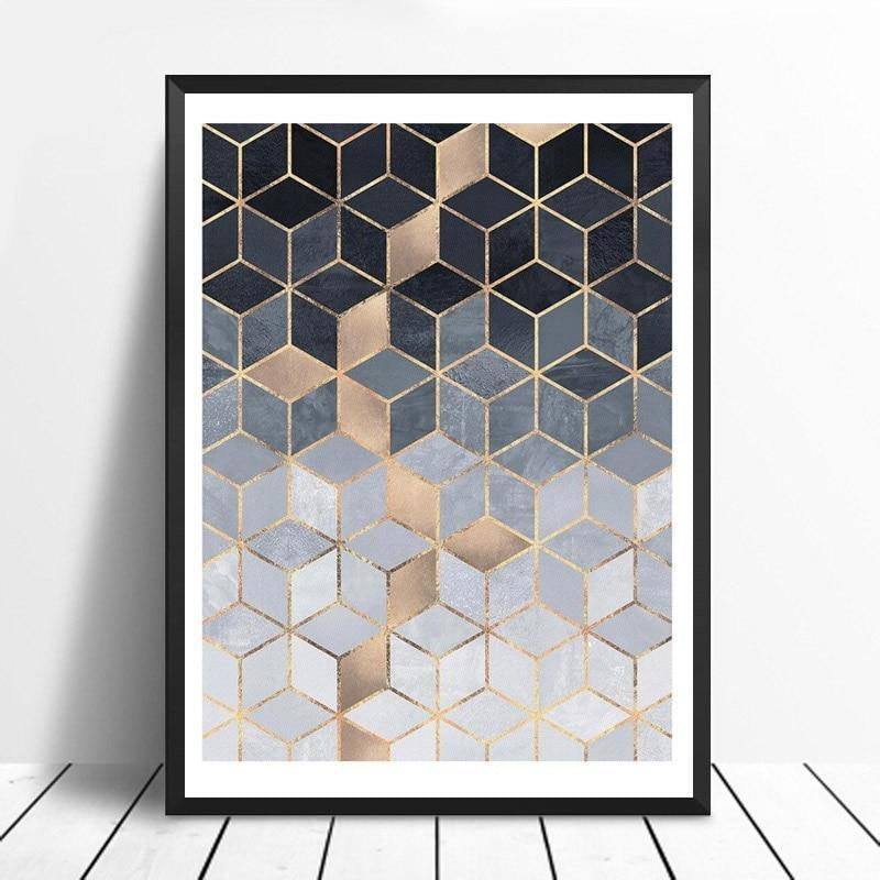 Geometric Cube Poster PeekWise
