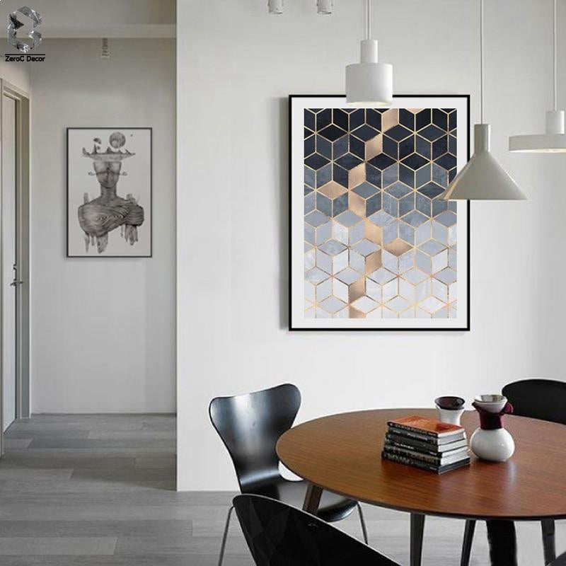 Geometric Cube Poster PeekWise