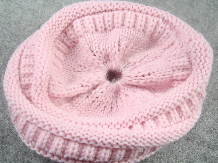 Soft Knit Ponytail Beanie Hat