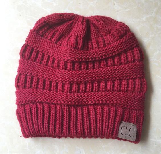 Soft Knit Ponytail Beanie Hat