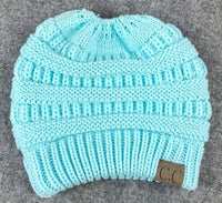 Thumbnail for Soft Knit Ponytail Beanie Hat