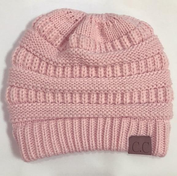 Soft Knit Ponytail Beanie Hat