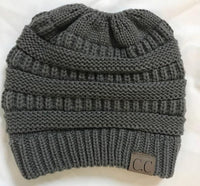 Thumbnail for Soft Knit Ponytail Beanie Hat