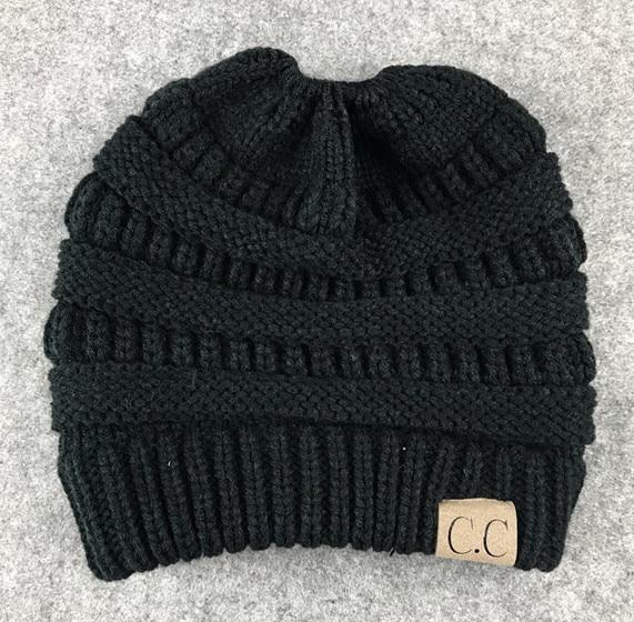 Soft Knit Ponytail Beanie Hat