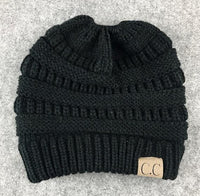 Thumbnail for Soft Knit Ponytail Beanie Hat