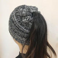Thumbnail for Soft Knit Ponytail Beanie Hat