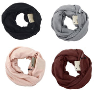Thumbnail for Knit Infinity Scarf With Pocket