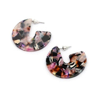 Thumbnail for Nora - Flat Semi Hoop Earrings