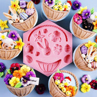 Thumbnail for Silicone Easter Molds -  Egg Rabbit Flower