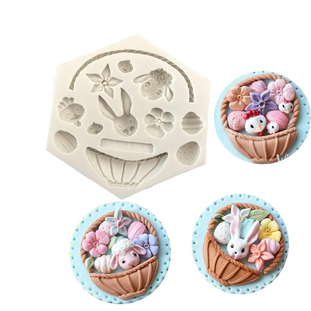 Silicone Easter Molds - Egg Rabbit Flower - Thumbnail 2