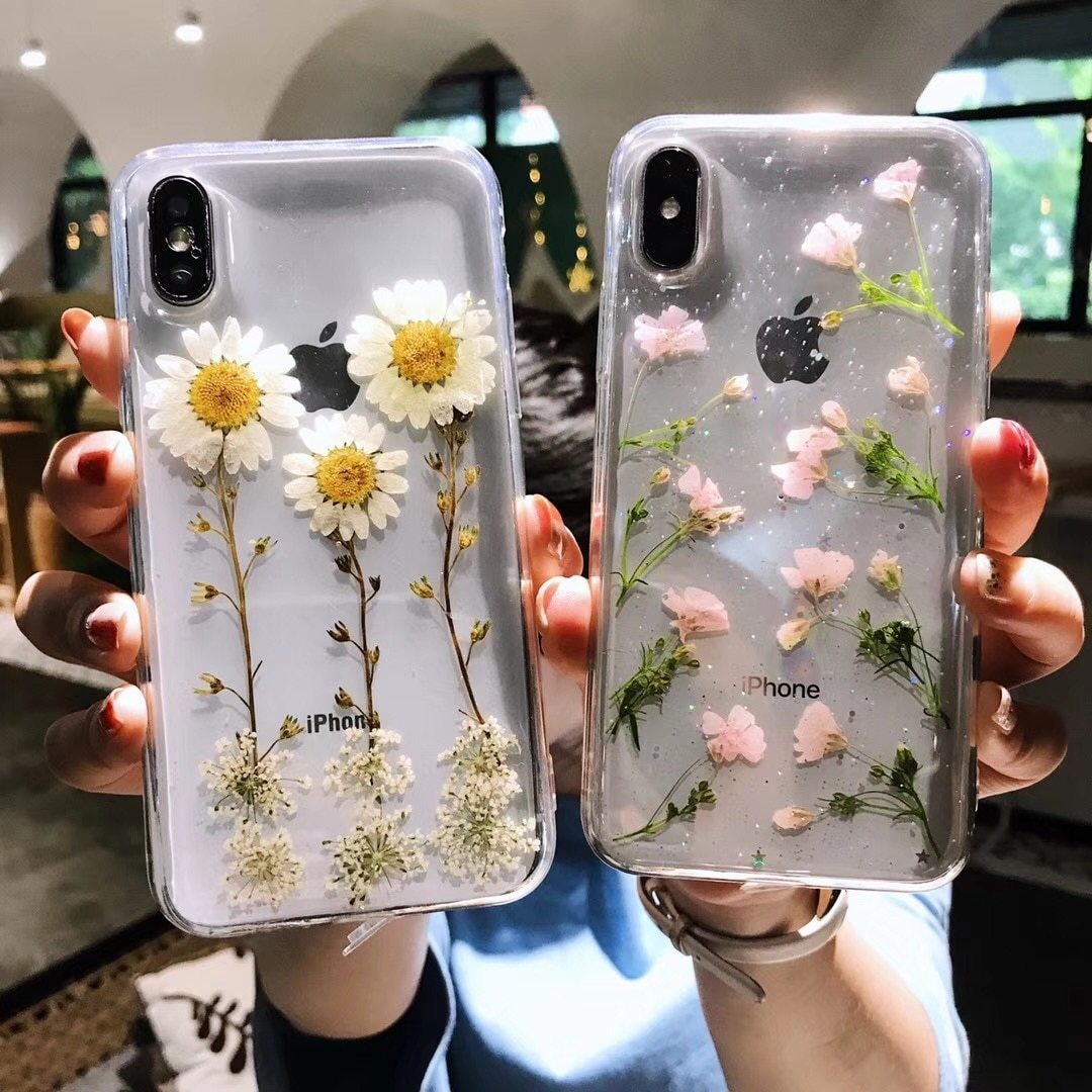 DaisyOats - Real Dried Flowers iPhone Case