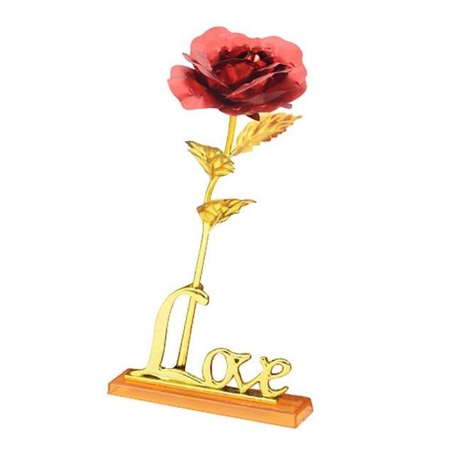 24K Foil Plated Rose Gold Rose