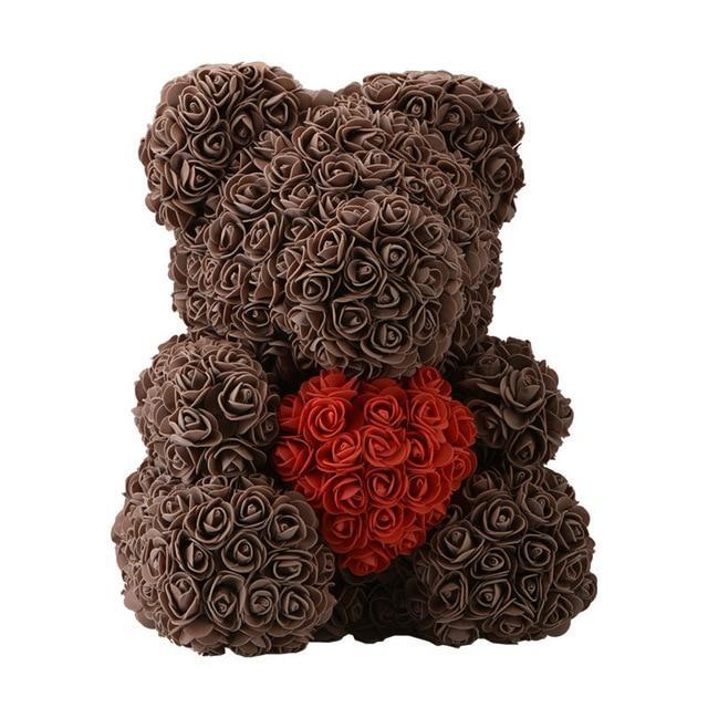 Rose Teddy Bear with Heart