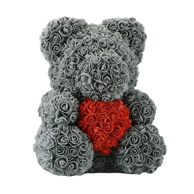 Rose Teddy Bear with Heart