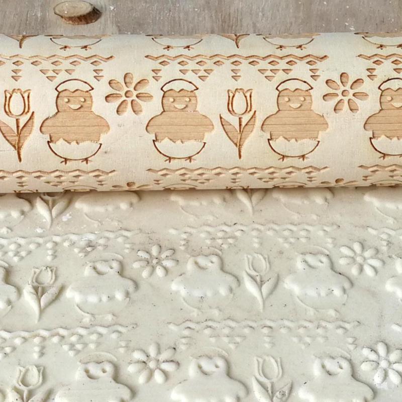 Easter 3D Embossing Rolling Pin